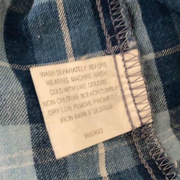 The original cascade blue jeans plaid shirt M - Picture 14 of 16
